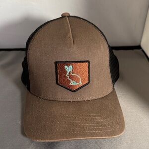 Pistil Tan and Black‎ Trucker Hat with Rabbit Emblem